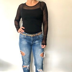 Day to Night Sheer Long Sleeve Top